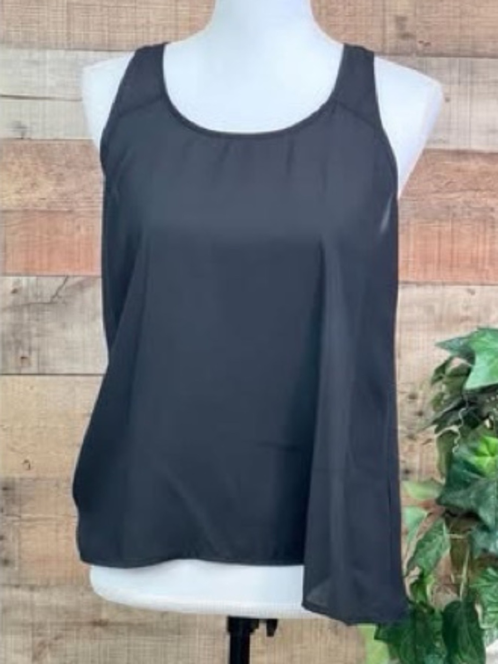 Women's Size Small Black Sheer Hollister Tank Top Blouse